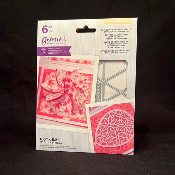 Gemini by Crafter’s Companion Hexagon Petal Envelope Dies Set S5