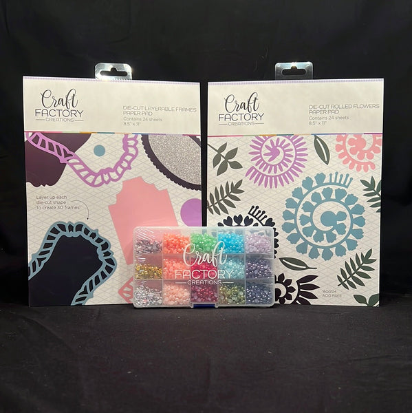 Craft Factory Paper Crafting Pads and Beads G1