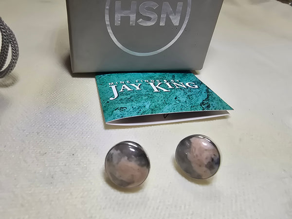 Sterling Silver Jay King Mine Finds Earrings Agate
