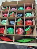 Huge 85pc Classic Christmas Ornament Set in Reds with Storage Box